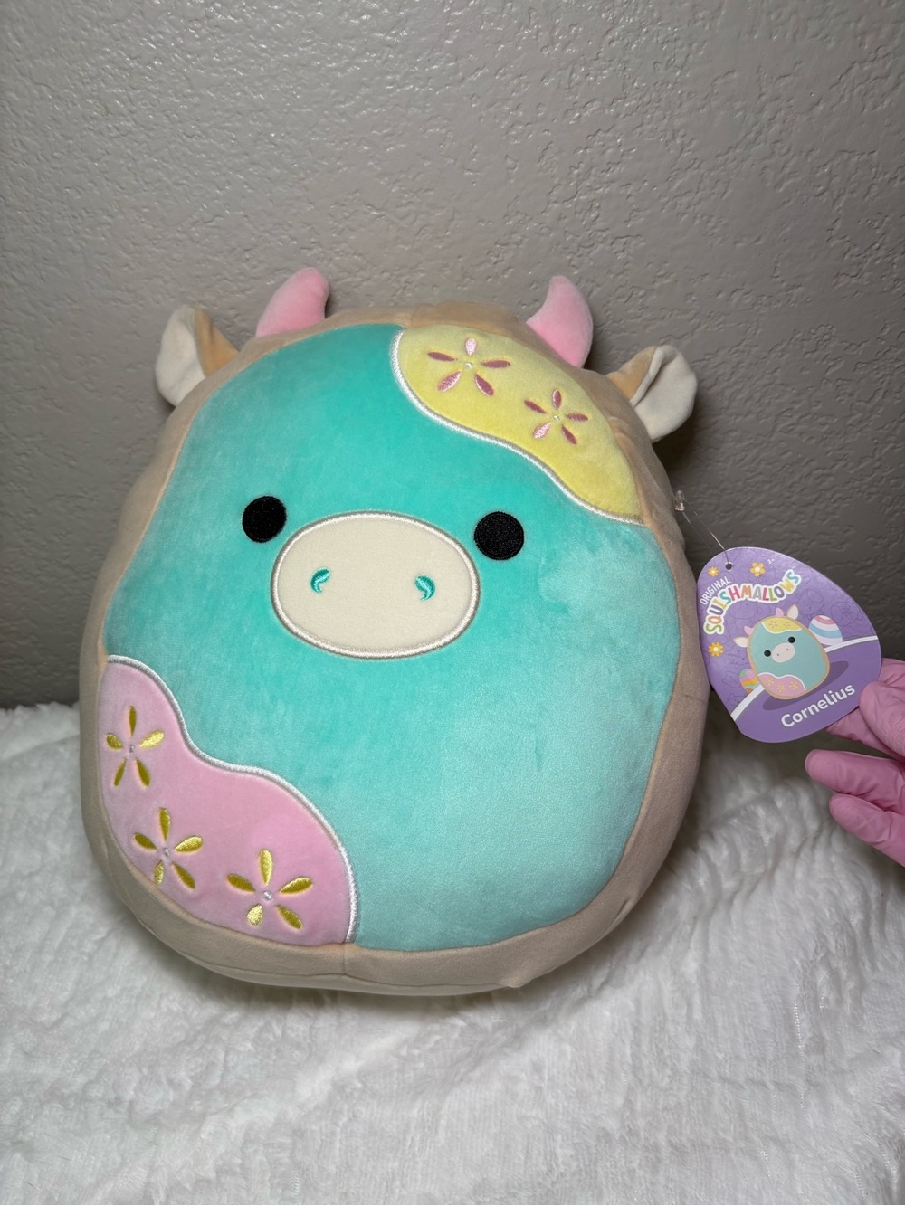 🩵 Squishmallows Cornelius Plush in Teal, Pink & Yellow